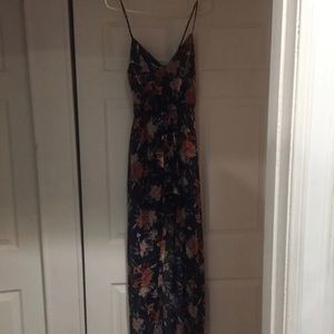 Navy floral romper dress size small